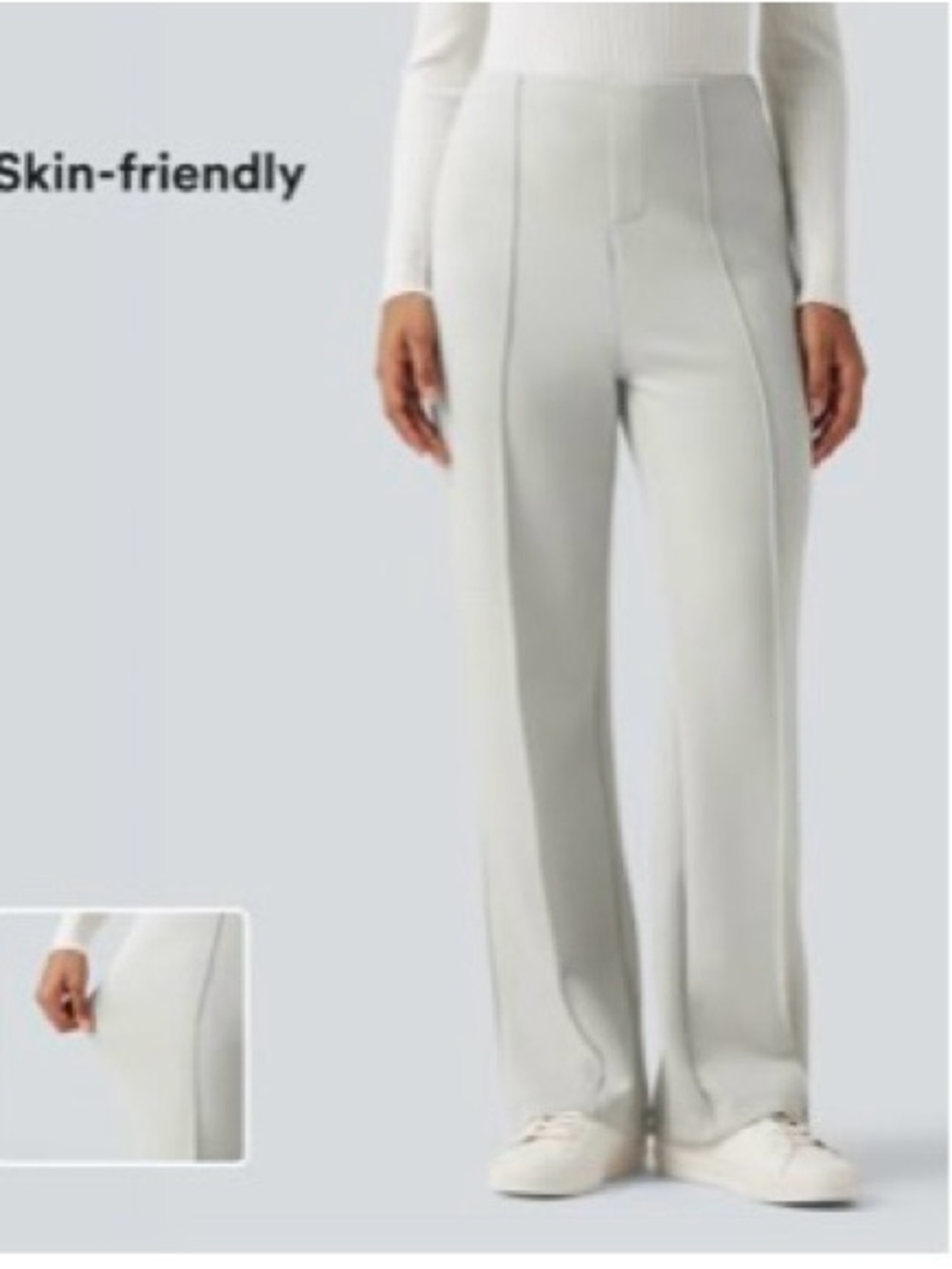NWT Halara Flex High-Waisted Straight Leg Work Pants, Vaporous Gray
